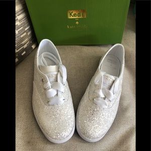 White Kate Spade x Keds bridal sneakers